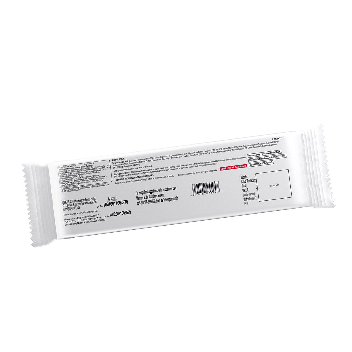 GNC PP Protein Wafer- Pack of 10 | Peanut Butter
