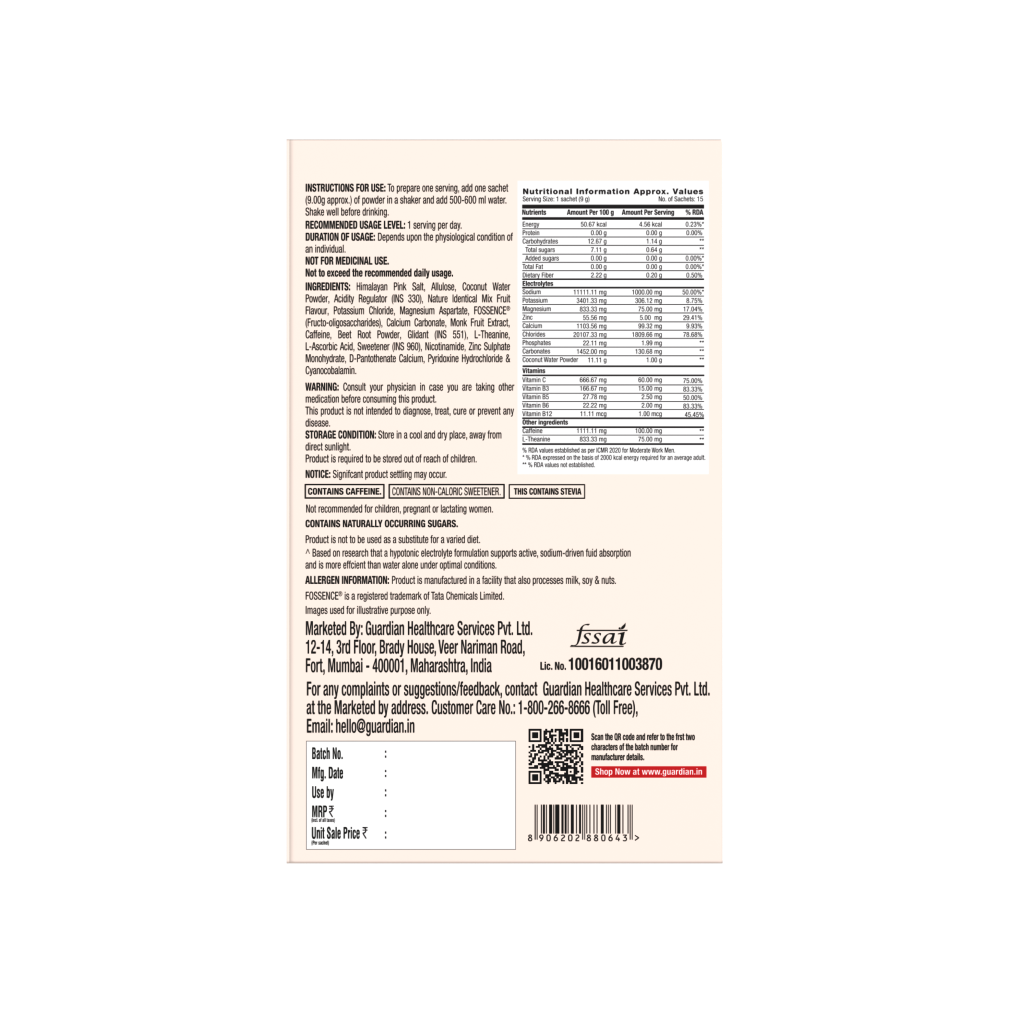 GNC HYDRA RUSH TROPICAL SALT  9g x 15 sachet 