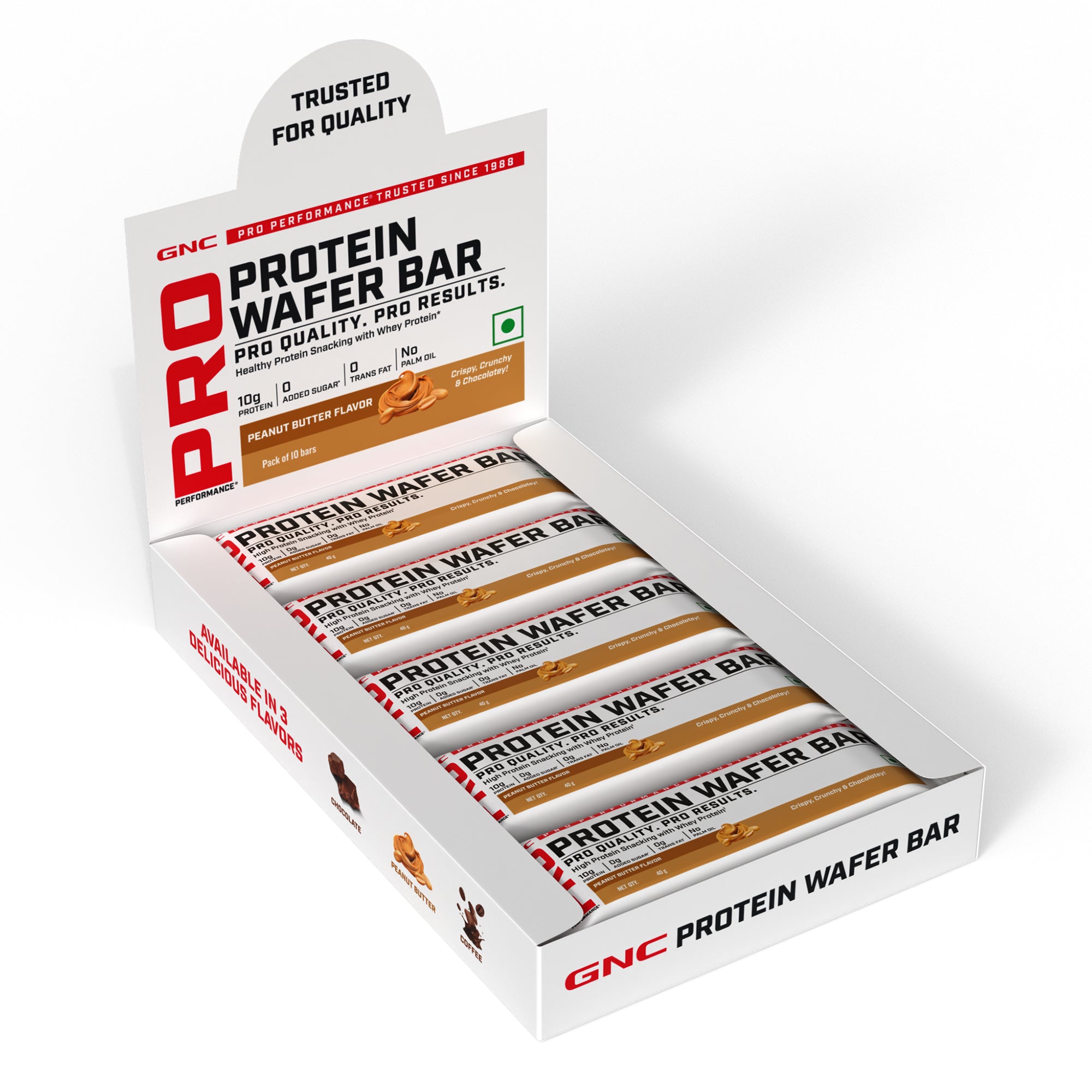 GNC PP Protein Wafer- Pack of 10 | Peanut Butter