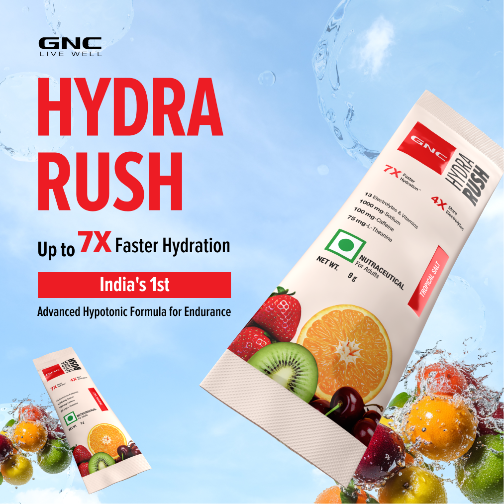GNC HYDRA RUSH TROPICAL SALT  9g x 15 sachet 