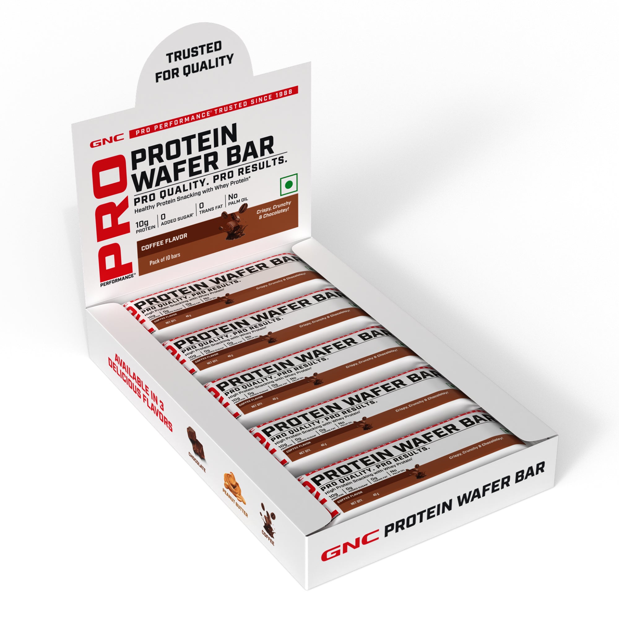 GNC PP Protein Wafer- Pack of 10 | Coffee