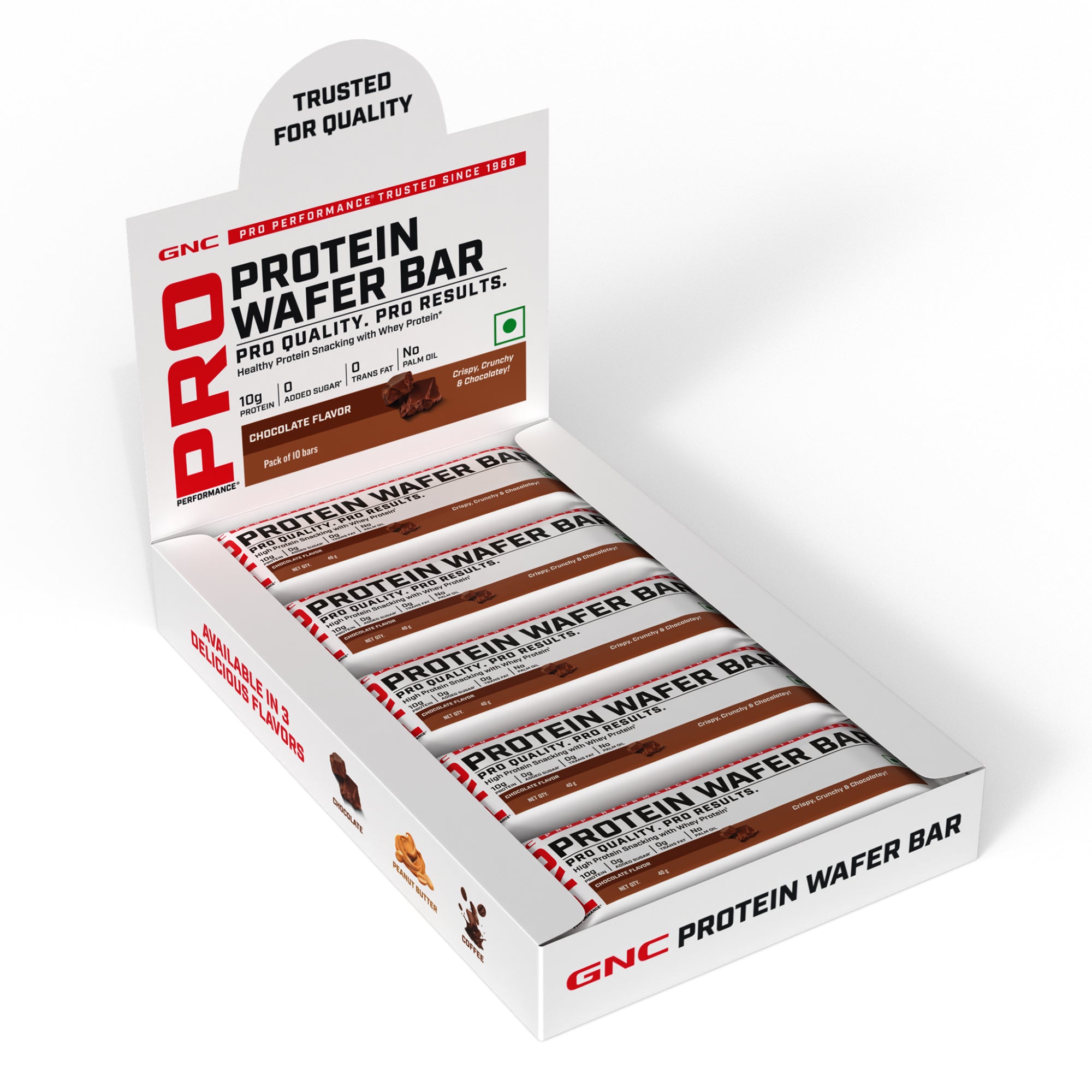 GNC PP Protein Wafer- pack of 10 | Chocolate
