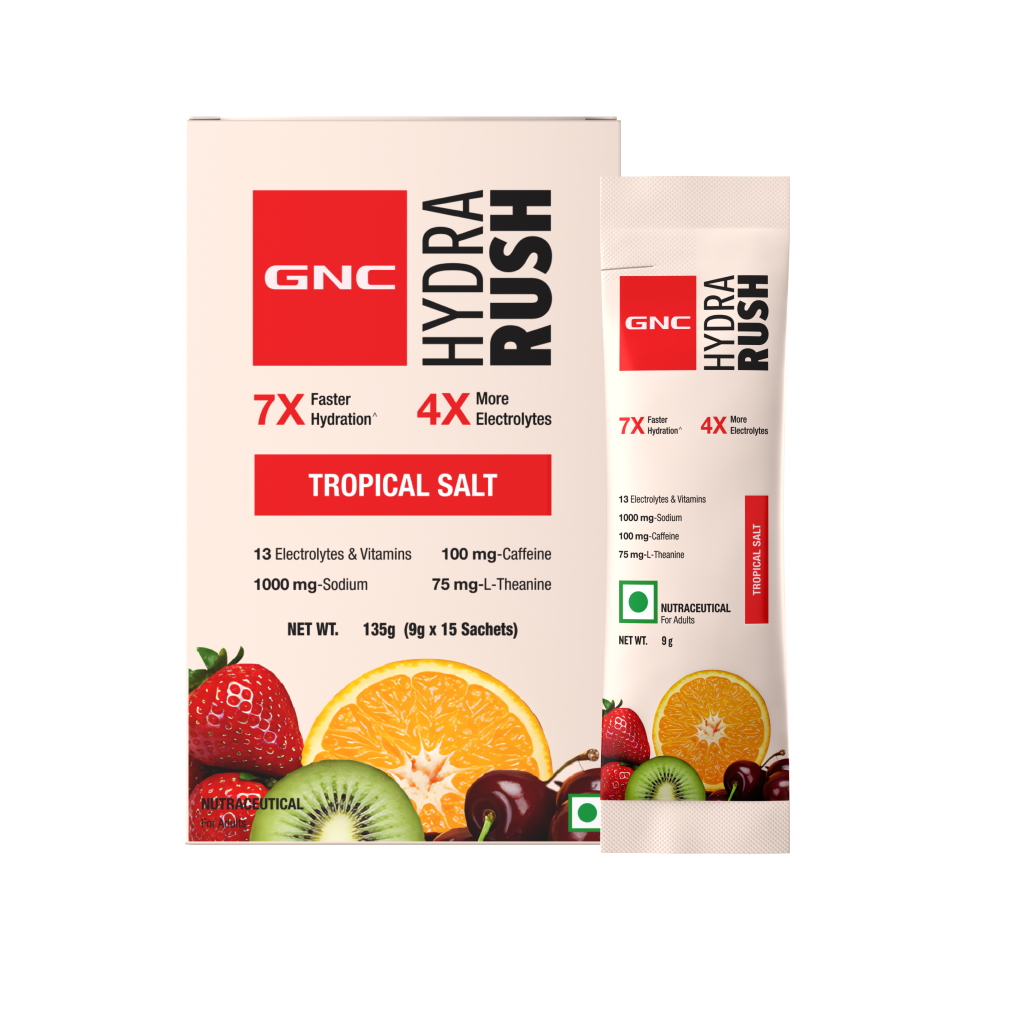 GNC HYDRA RUSH TROPICAL SALT  9g x 15 sachet 