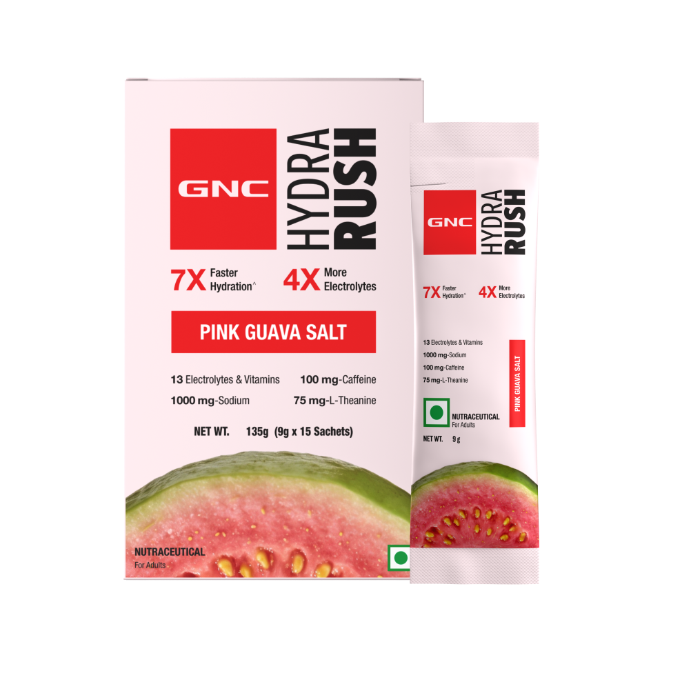GNC HYDRA RUSH PINK GUAVA SALT I 9g x 15 sachet