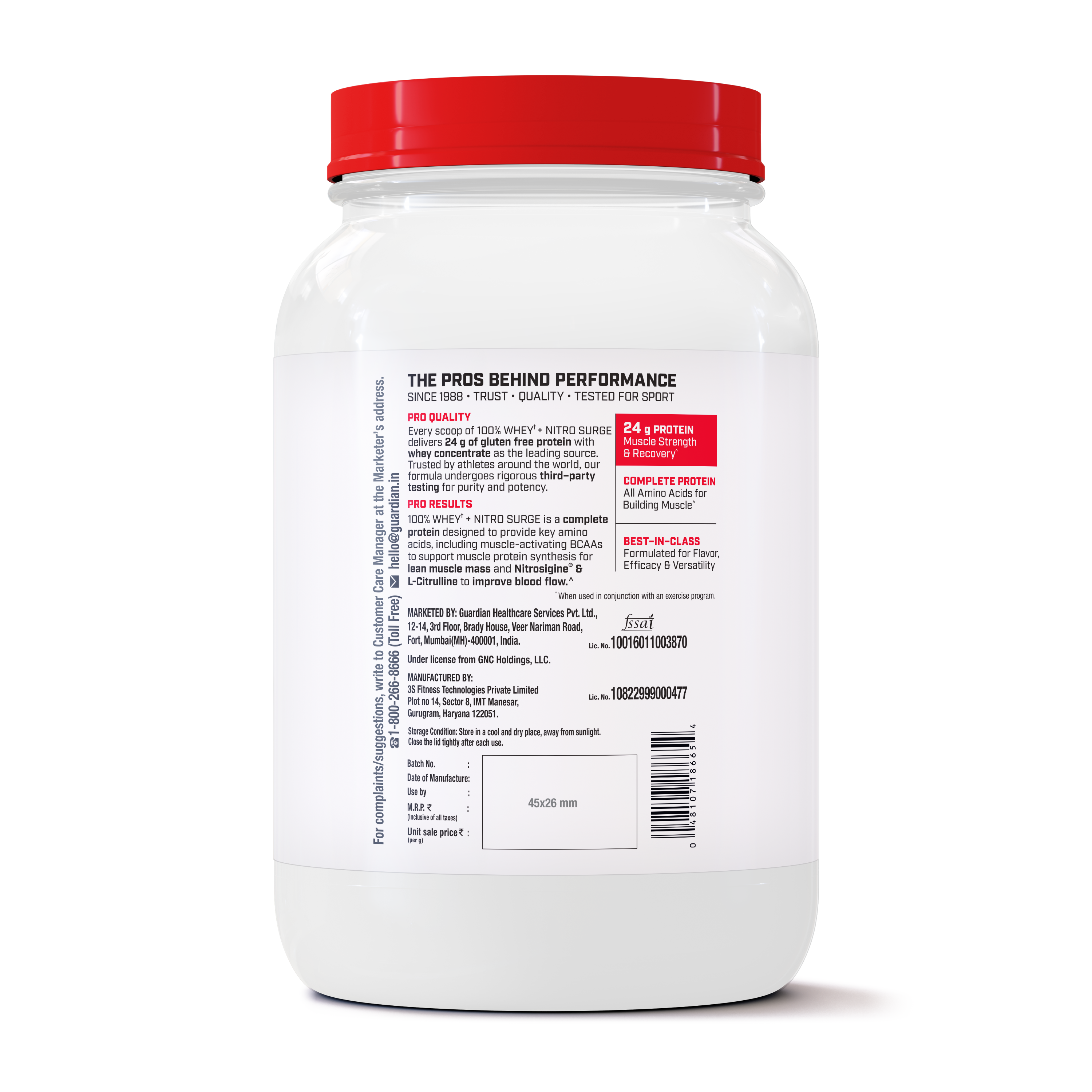 PP 100% Whey Nitro Surge – Chocolate 2 lbs