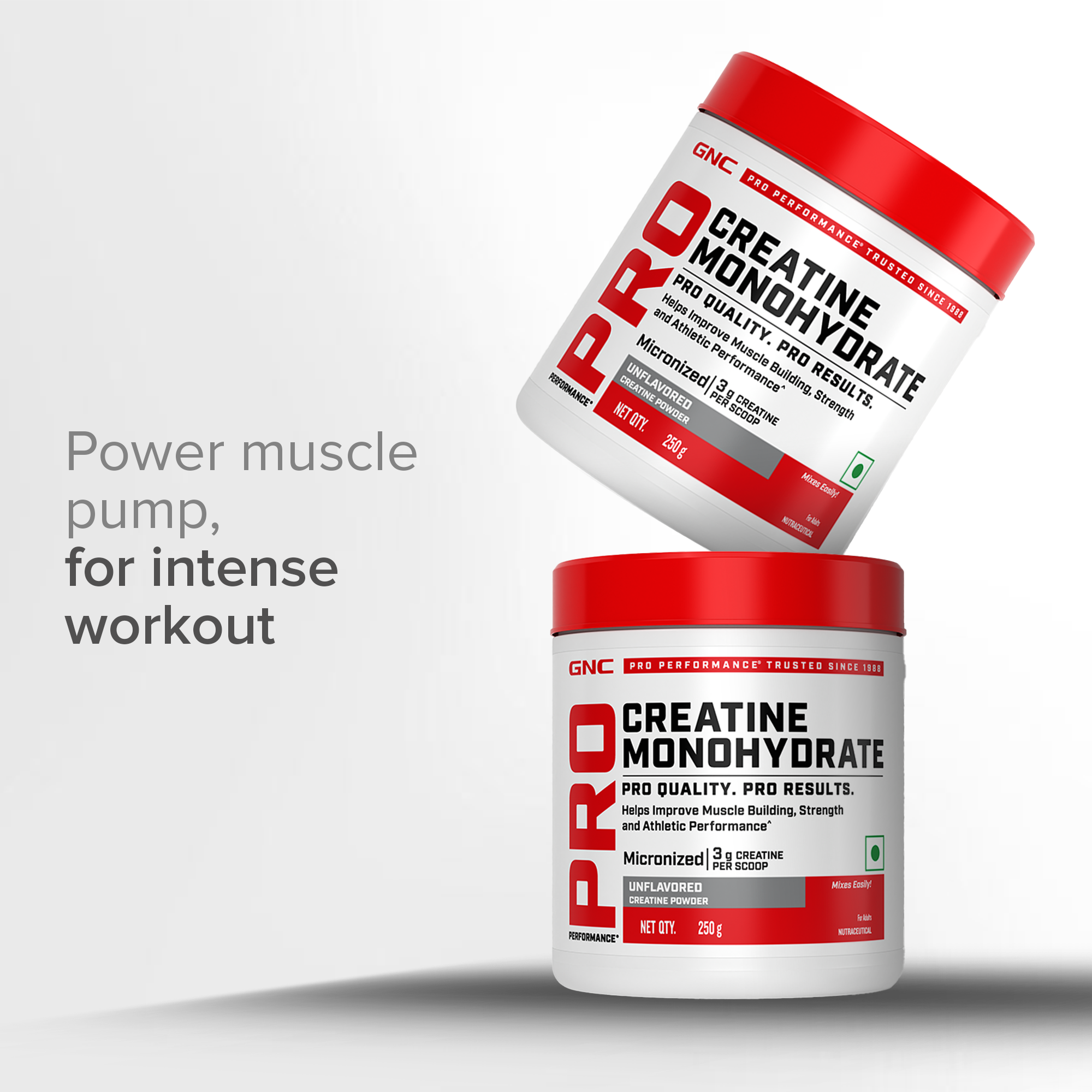 GNC Creatine Monohydrate With Steel Shaker (750ml)| 250gm | Unflavoured | Boosts Athletic Performance | Fuels Skeletal Muscles | Supports Intense Workout | Promotes Cellular Hydration |Formulated In USA