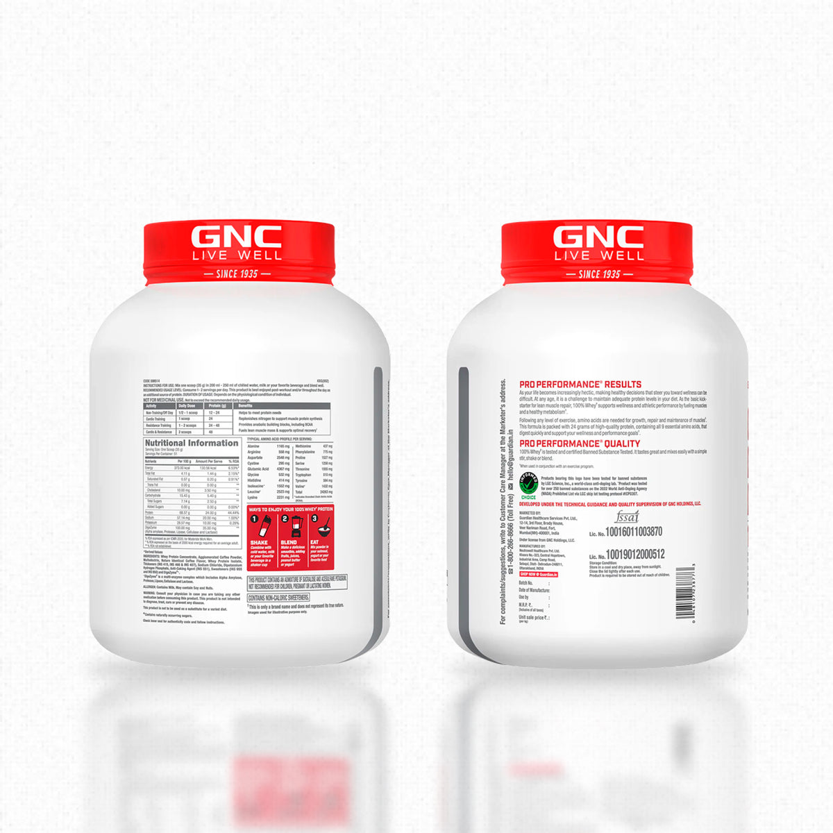 GNC Pro Performance 100% Whey Protein Powder & Steel Shaker (Café Mocha, 4 lbs with Steel Shaker)