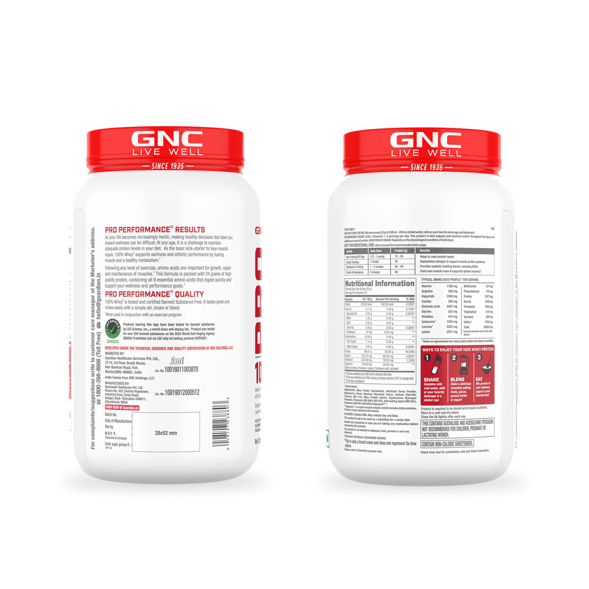 GNC Pro Performance 100% Whey Chocolate Fudge + Creatine Monohydrate Combo - Builds Lean Muscles | Promotes Faster Recovery | Boosts Athletic Performance | Hydrates Muscle Cells | 2lbs / 100gm Combo