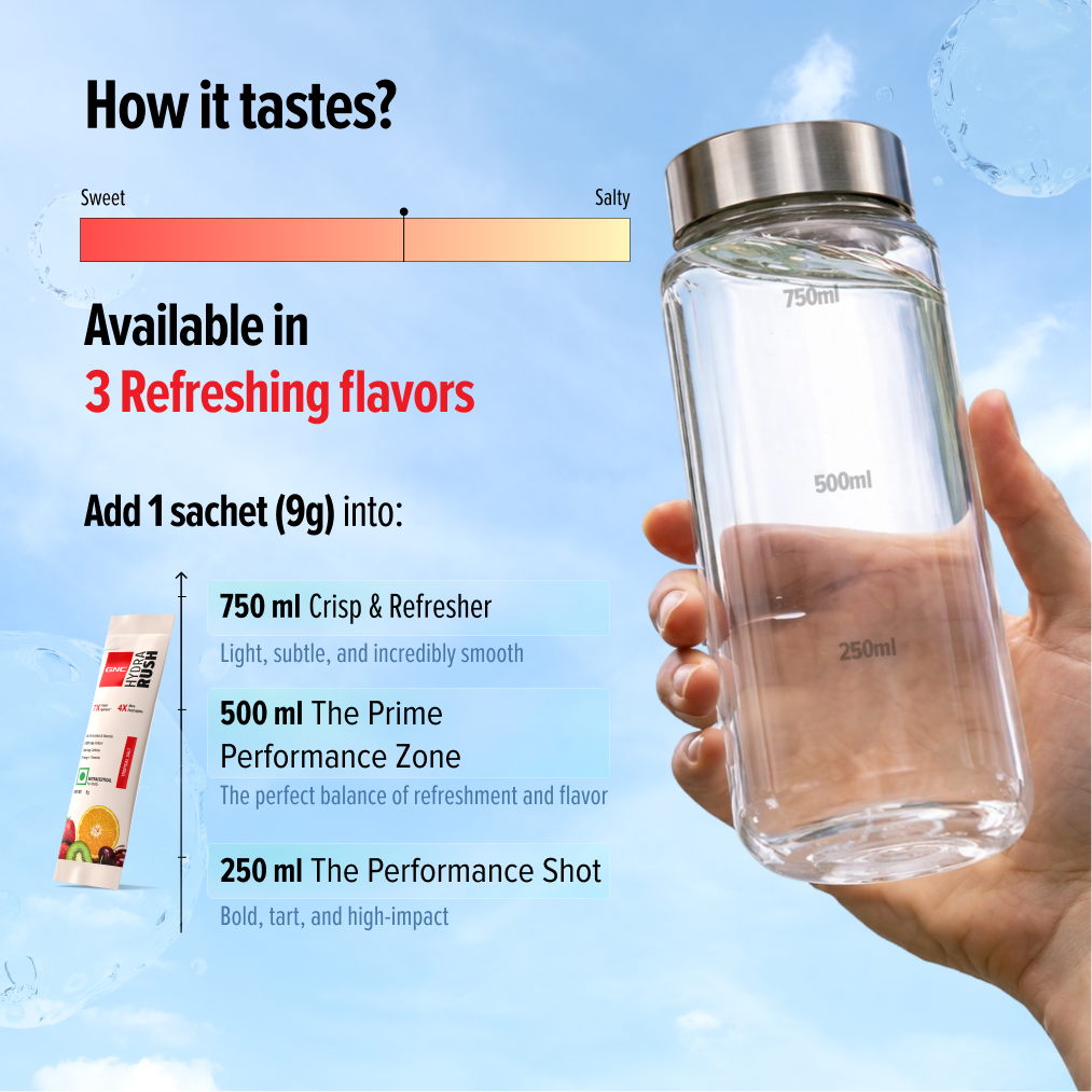 GNC HYDRA RUSH TROPICAL SALT  9g x 15 sachet 