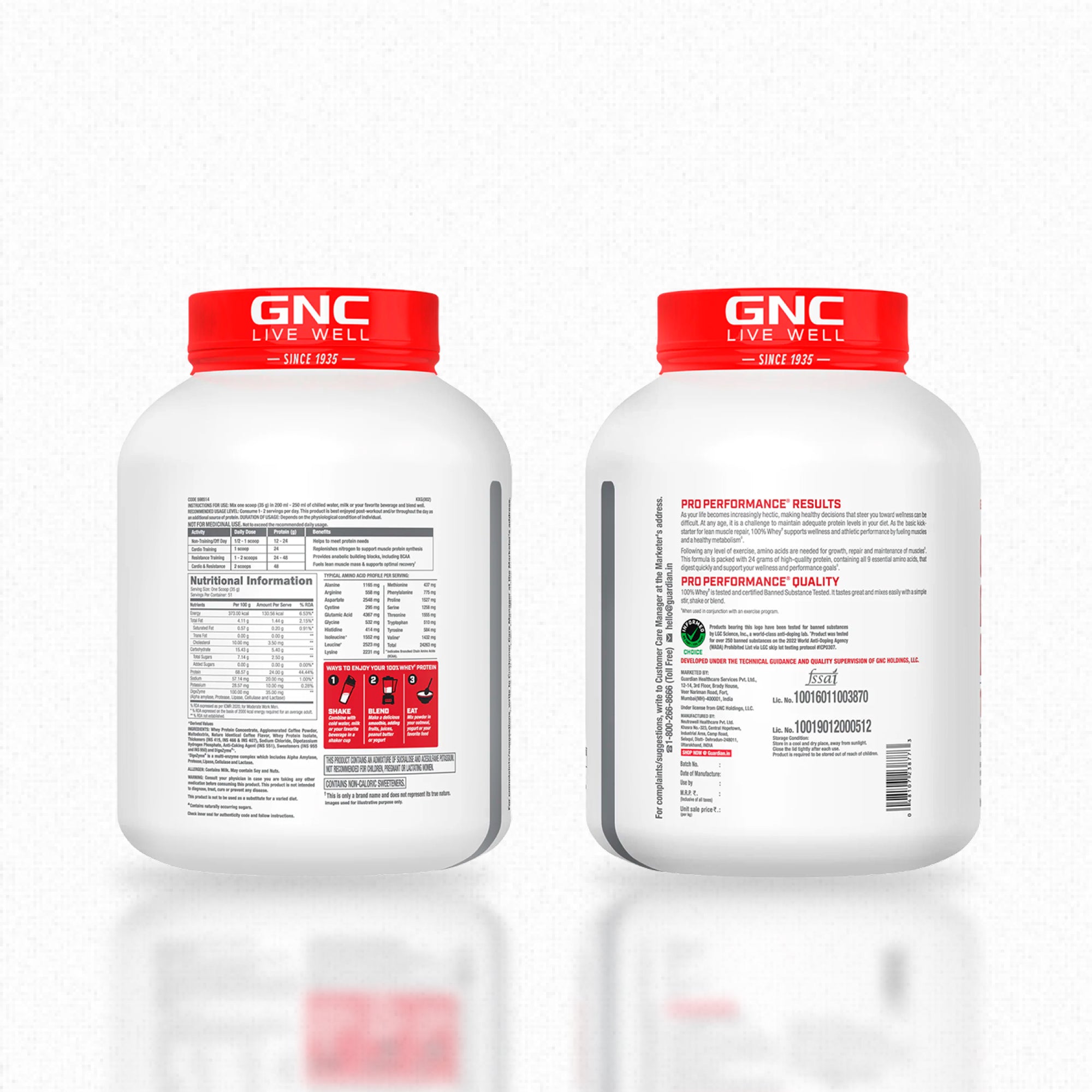 GNC Pro Performance 100% Whey Cafe Mocha+ Creatine Monohydrate Combo - Builds Lean Muscles | Promotes Faster Recovery | Boosts Athletic Performance | Hydrates Muscle Cells | 4lbs / 250gm Combo