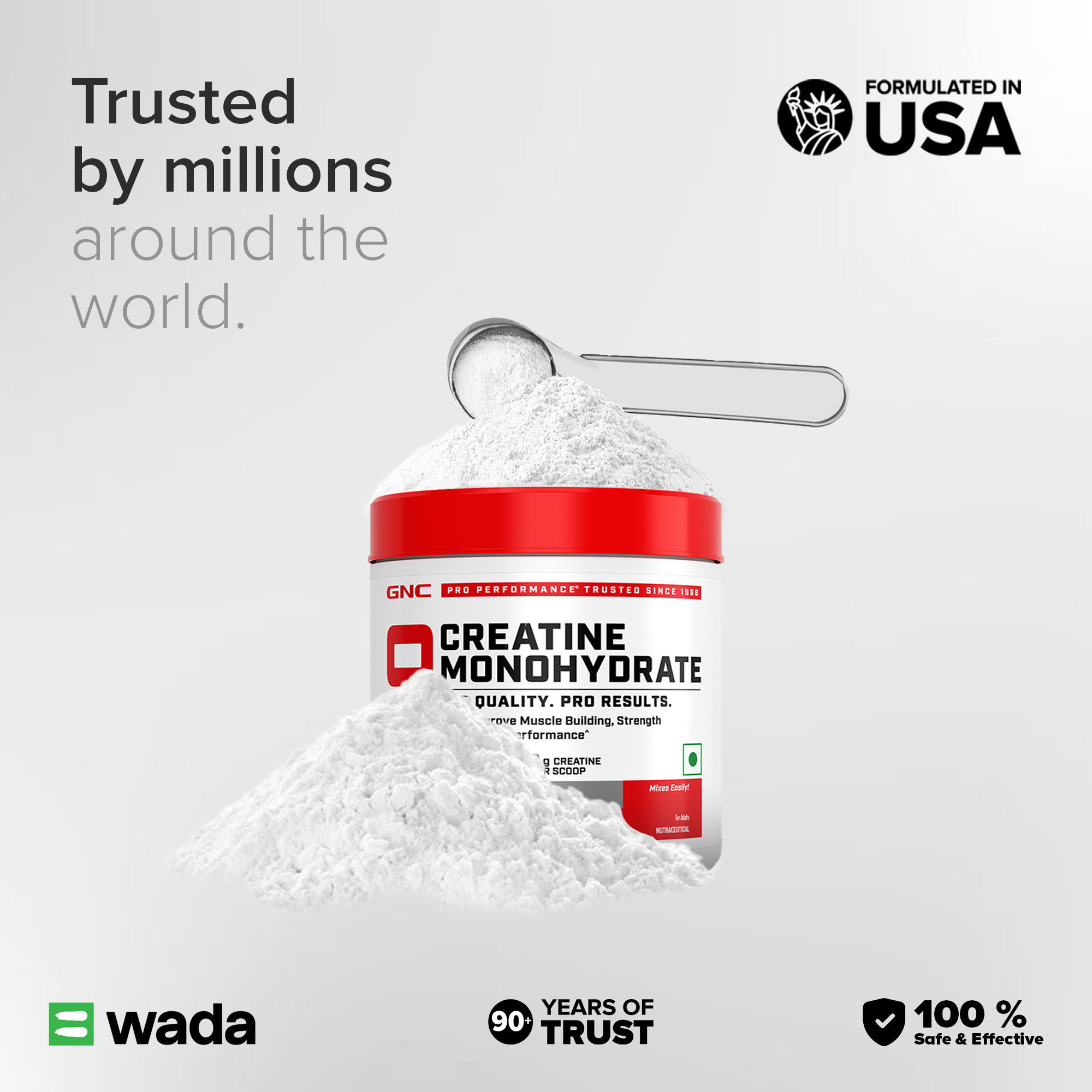 GNC Creatine Monohydrate With Steel Shaker (750ml)| 250gm | Unflavoured | Boosts Athletic Performance | Fuels Skeletal Muscles | Supports Intense Workout | Promotes Cellular Hydration |Formulated In USA