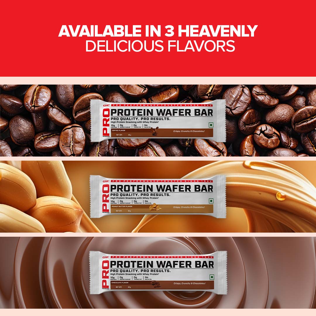 GNC PP Protein Wafer- Pack of 10 | Coffee