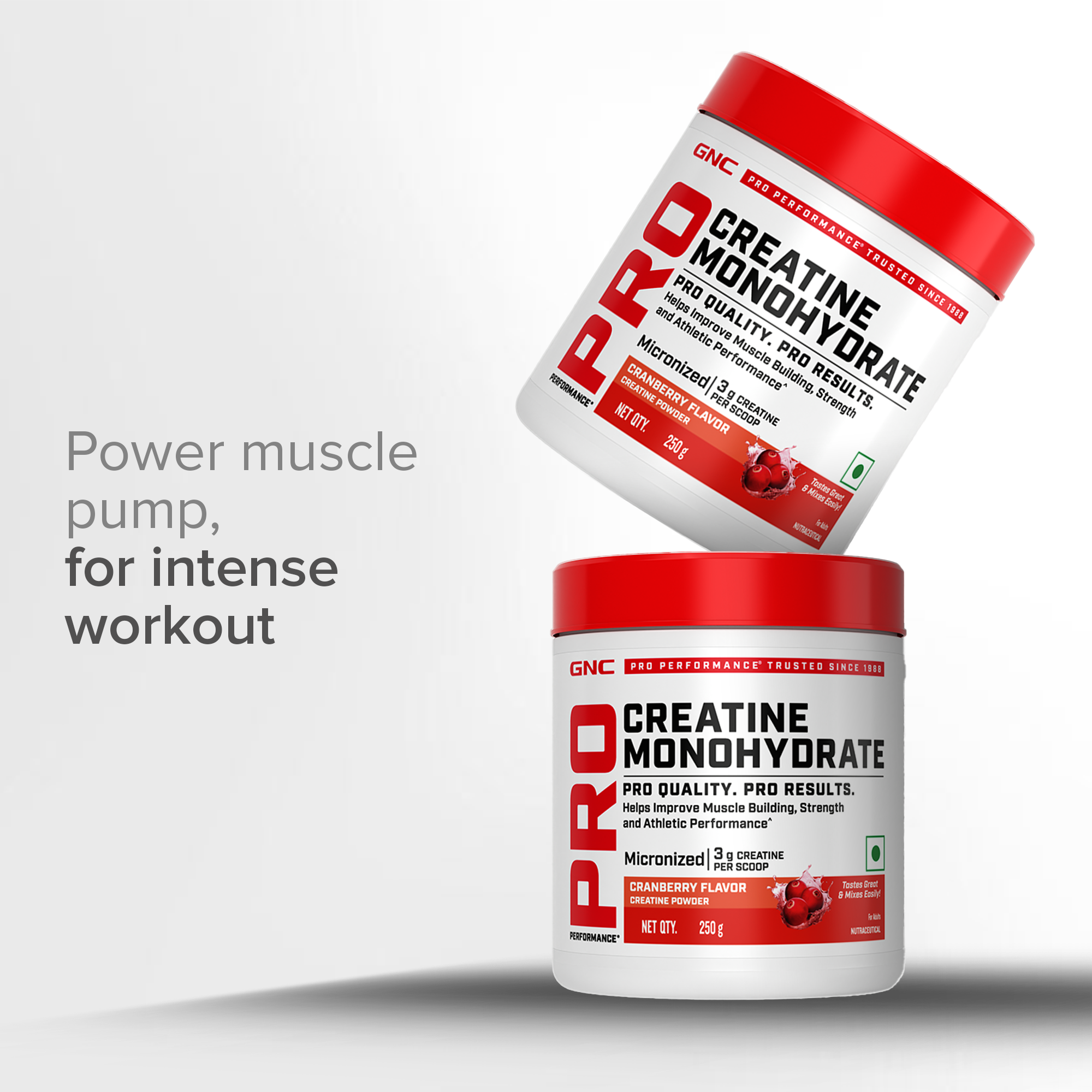 GNC Creatine Monohydrate With Steel Shaker (750ml)| 250gm | Cranberry | Boosts Athletic Performance | Fuels Skeletal Muscles | Supports Intense Workout | Promotes Cellular Hydration |Formulated In USA