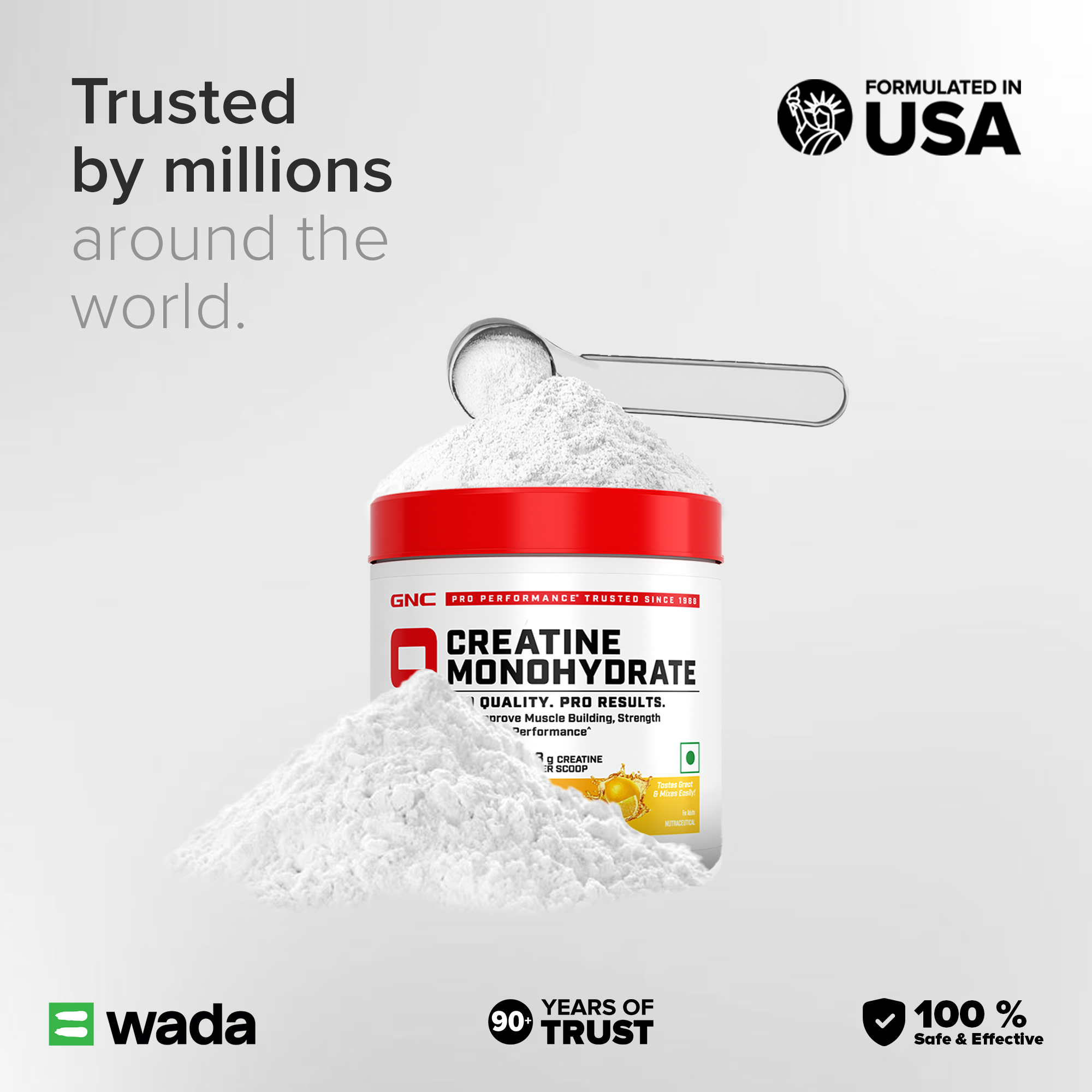GNC Pro Performance Creatine Monohydrate | 400 gm | Boosts Athletic Performance | Micronized & Instantized | Fuels Muscles | Provides Energy Support for Heavy Workout | Blueberry