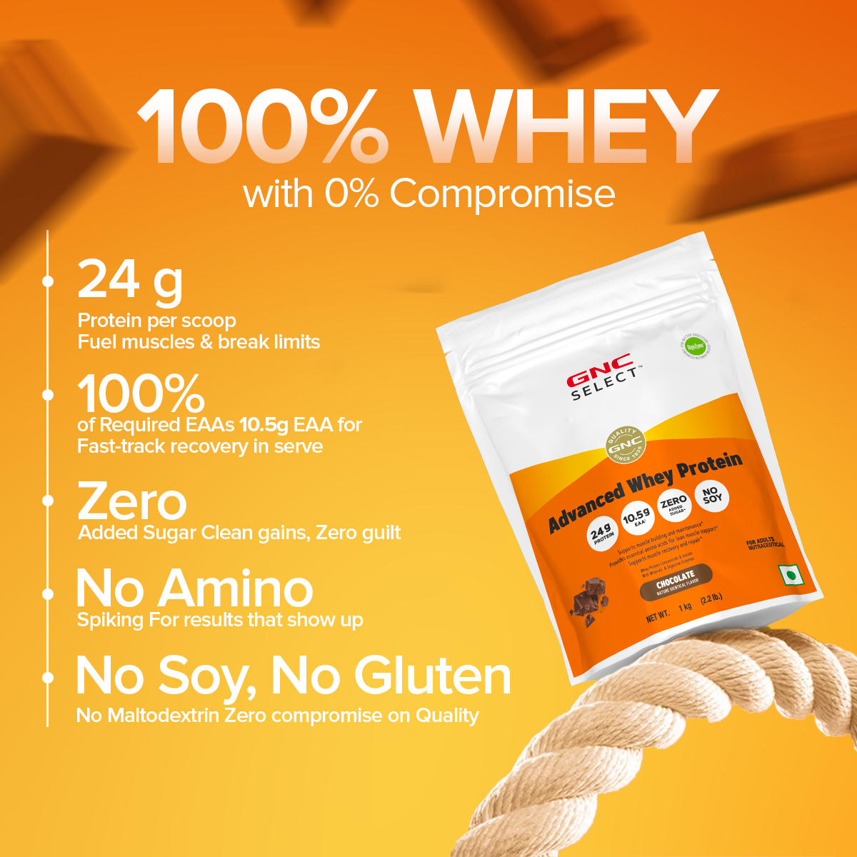 GNC SELECT ADVANCED WHEY Chocolate 1KG