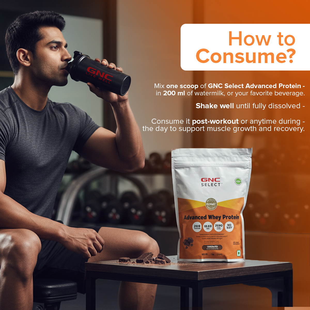 GNC SELECT ADVANCED WHEY MANGO 1KG