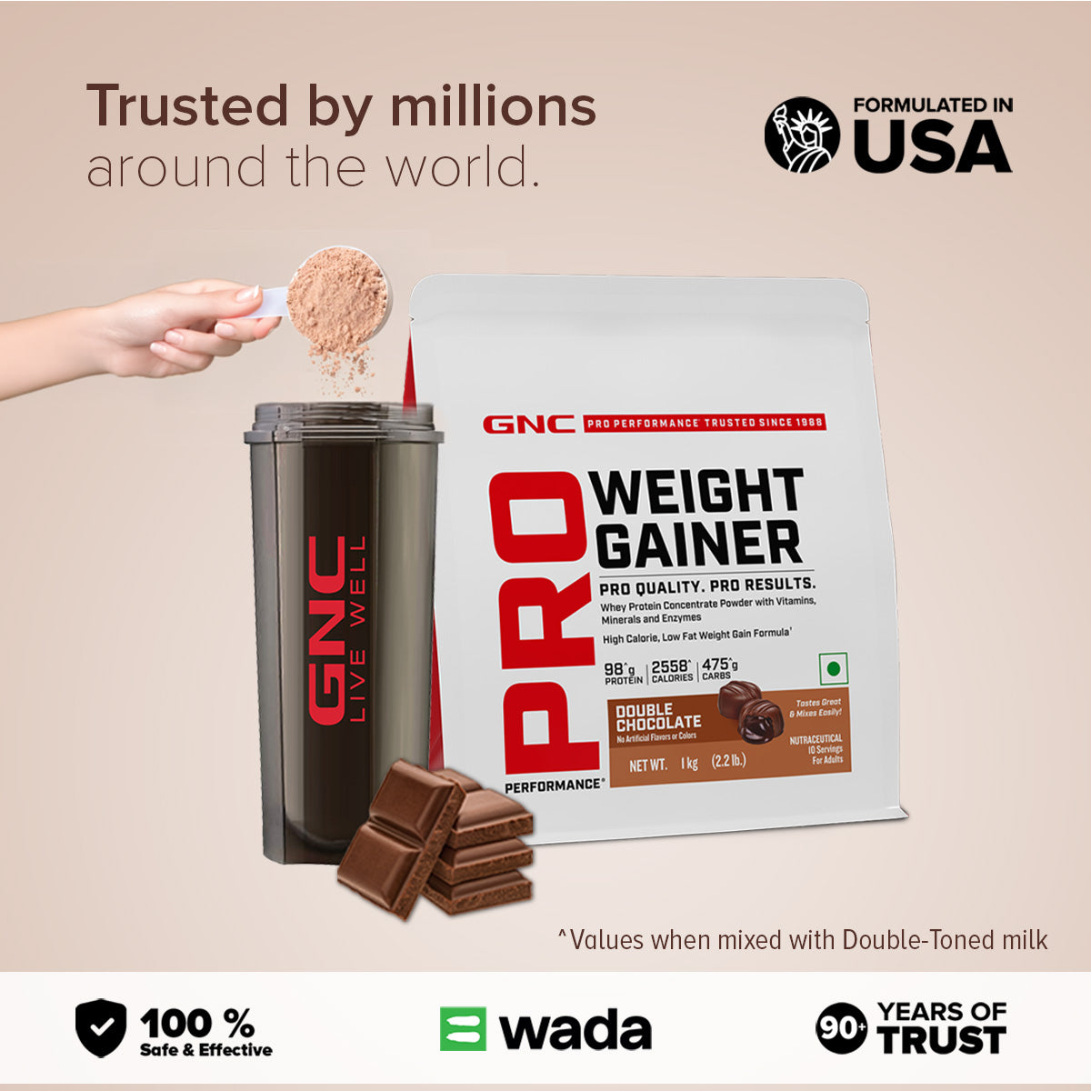 GNC PP WEIGHT GAINER Chocolate 1KG