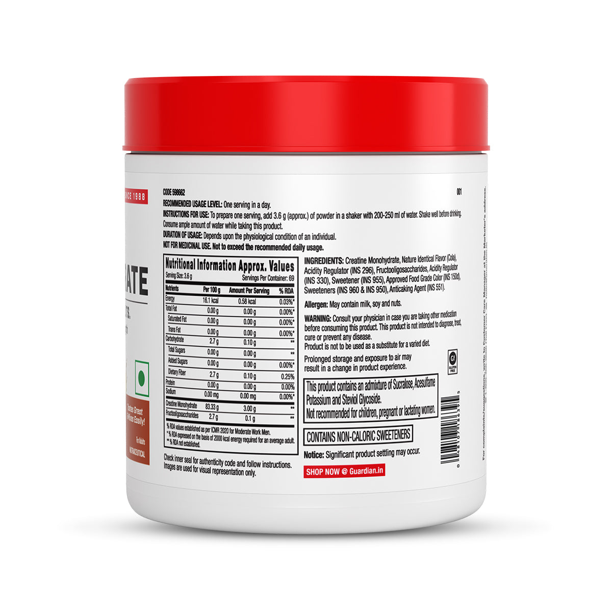Creatine Monohydrate Cola 250g