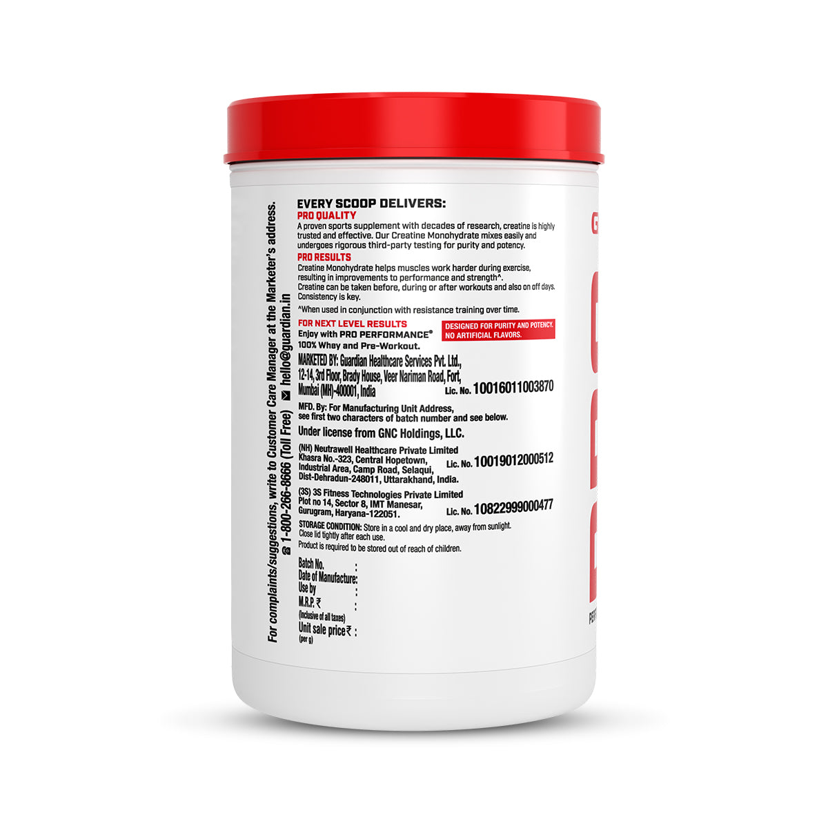 GNC Pro Performance Creatine Monohydrate | 400 gm | Boosts Athletic Performance | Micronized & Instantized | Fuels Muscles | Provides Energy Support for Heavy Workout | Blueberry