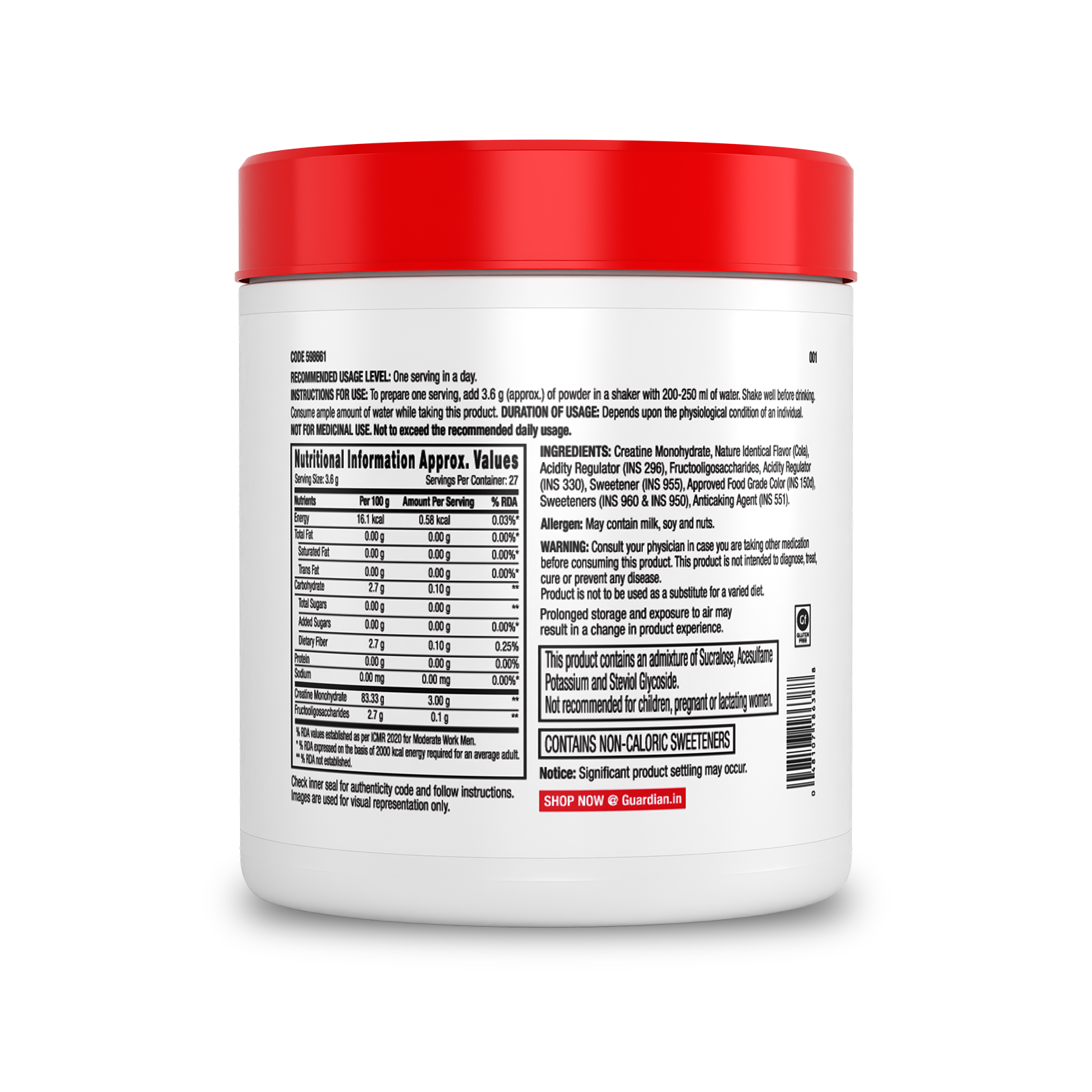Creatine Monohydrate Cola 100g
