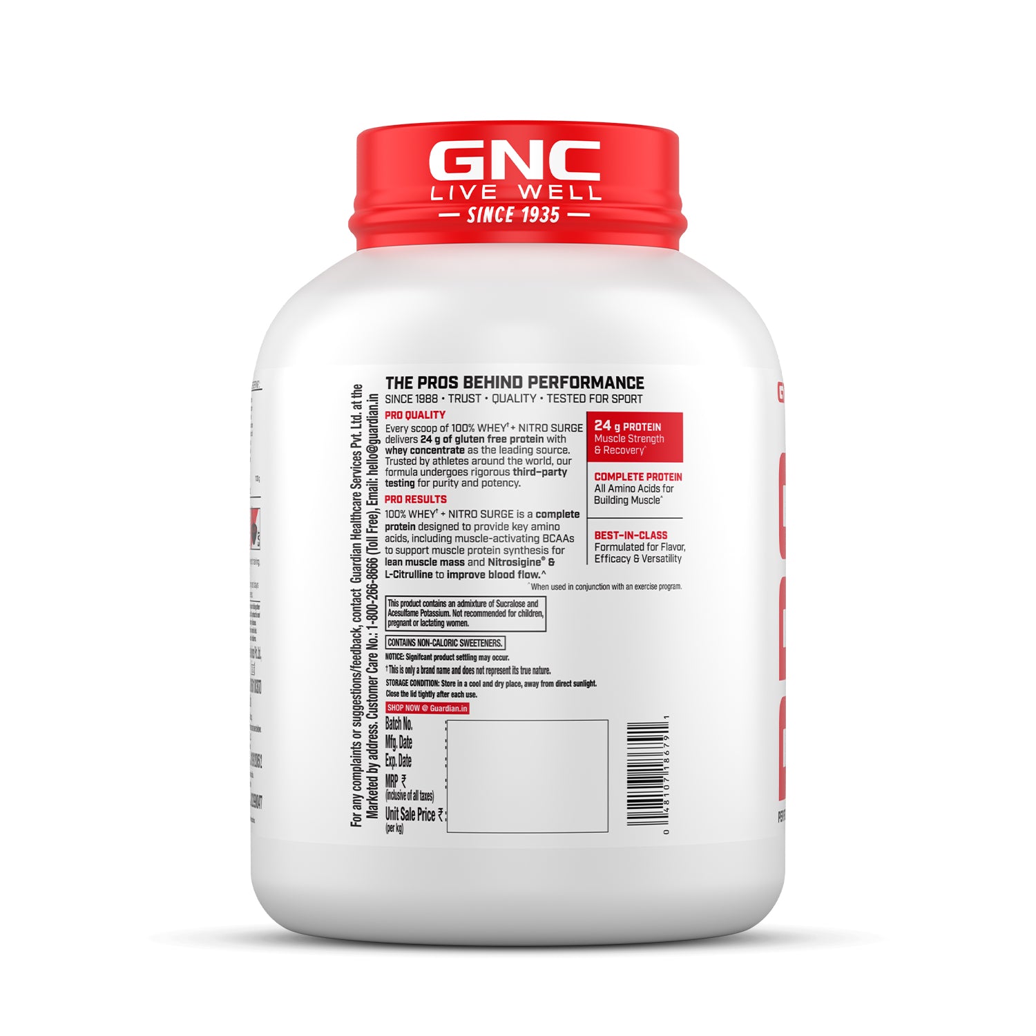 PP 100% WHEY NITRO SURGE CHOCOLATE 4LB POWDER 1.81KG