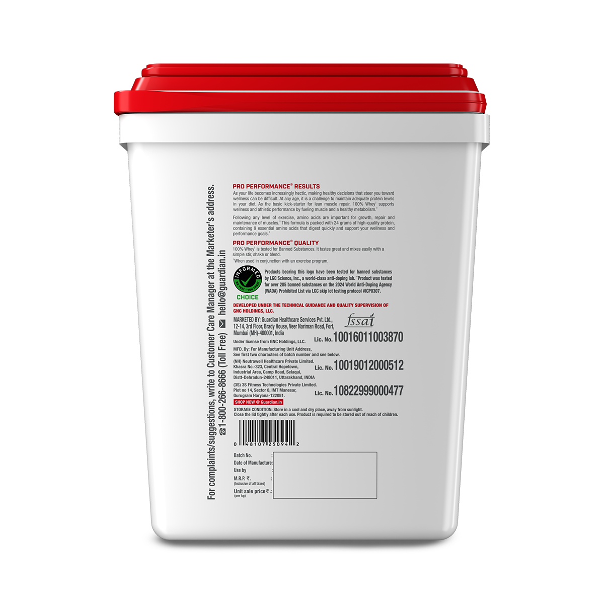 GNC Pro Performance 100% Whey Protein Powder | Boosts Strength & Endurance | Builds Lean Muscles | Fastens Muscle Recovery | Formulated In USA | 24g Protein | 5.5g BCAA | Chocolate Fudge | 5 lbs
