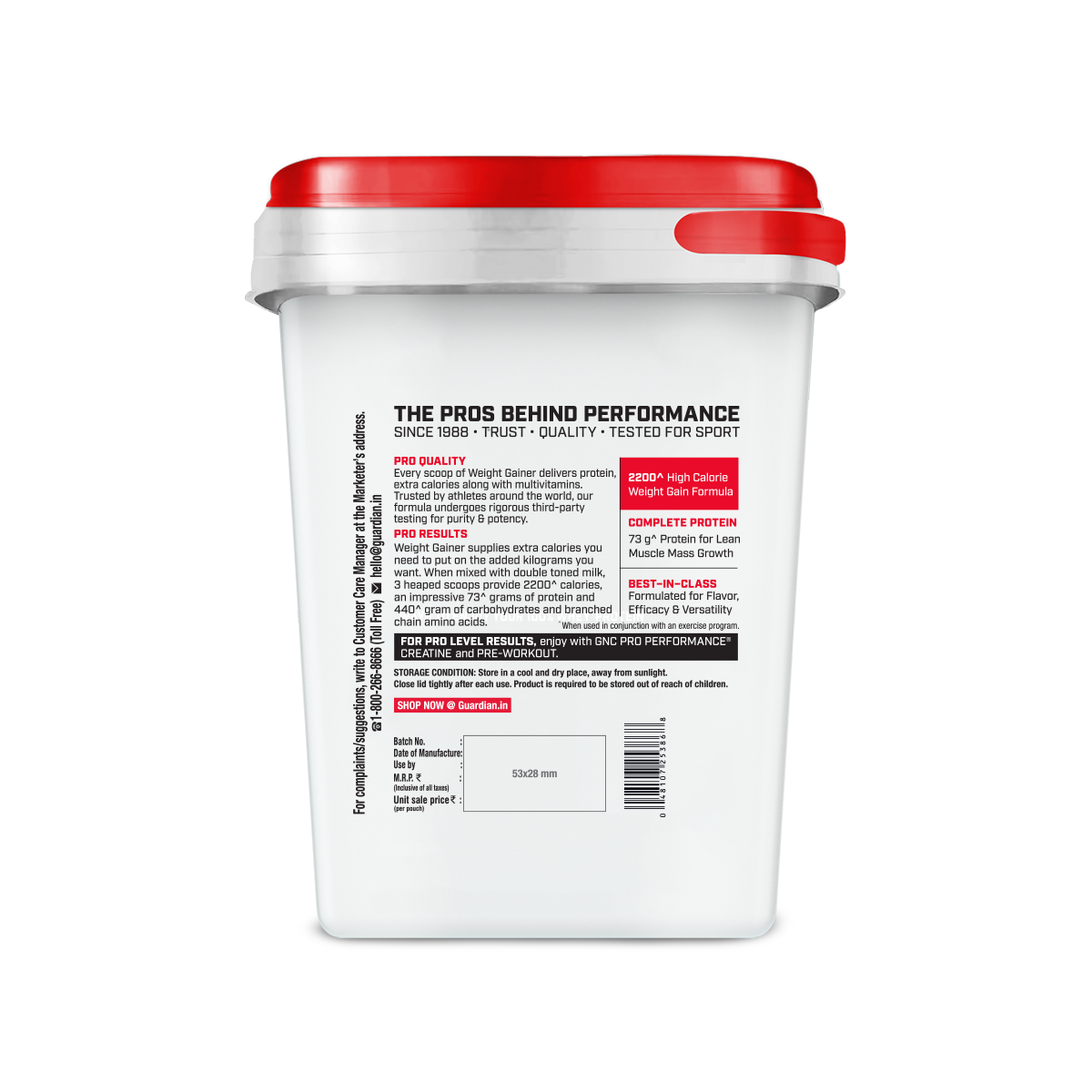 GNC Pro Performance Weight Gainer | Double Chocolate | 4 Kg