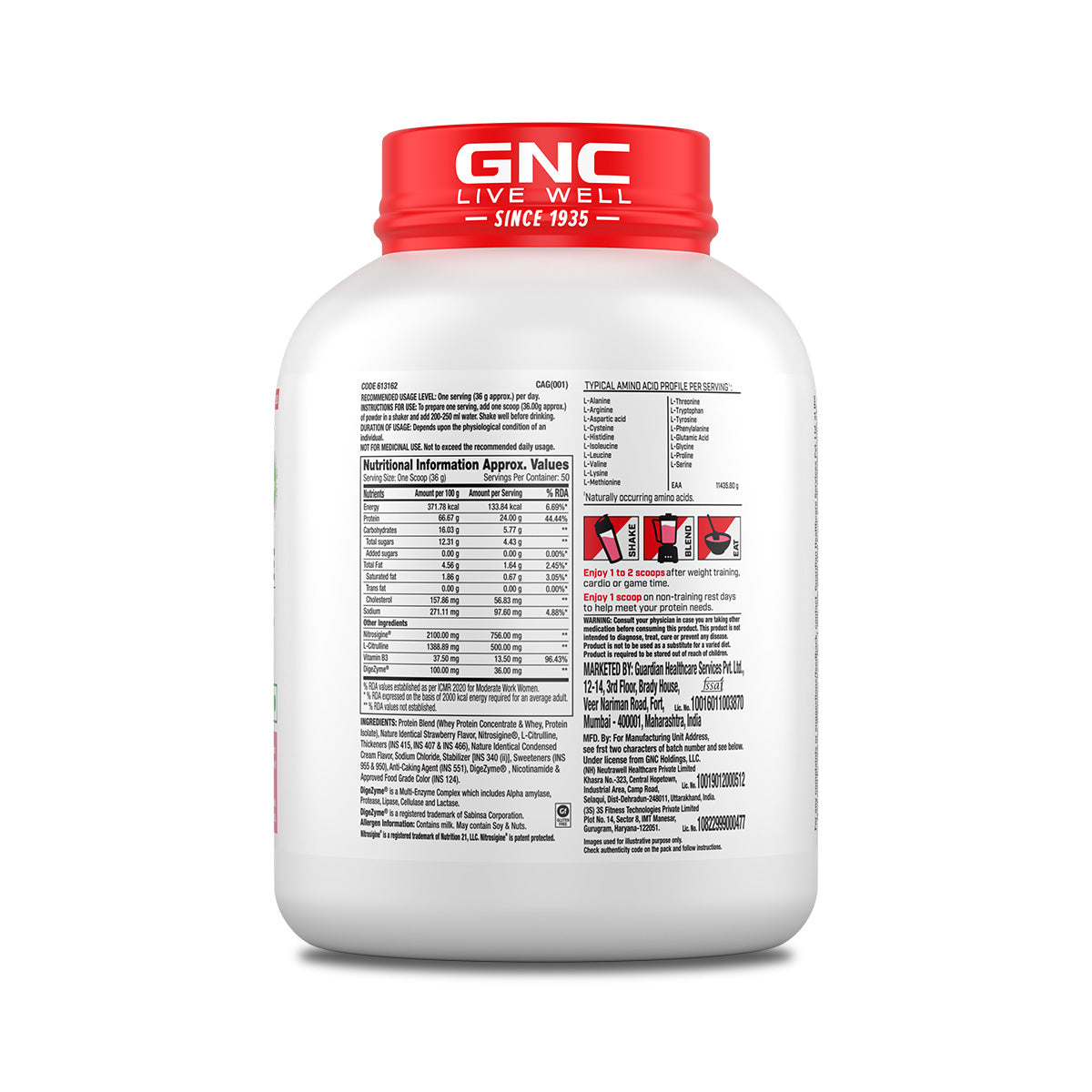 PP 100% WHEY NITRO SURGE – STRAWBERRY 4LBS