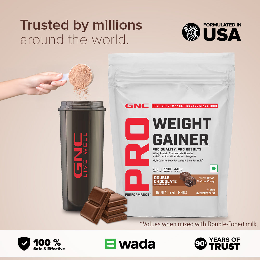 GNC Pro Performance Weight Gainer  | 2 Kg I Double Chocolate